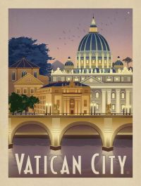 Travel Poster Vatican City canvas print