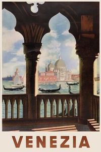 Travel Poster Venezia canvas print