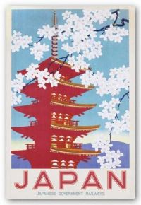Travel Poster Vintage Japan canvas print