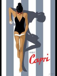 Travel Poster Visit Capri canvas print