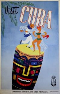 Travel Poster Visit Cuba canvas print