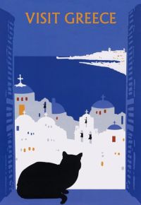 Travel Poster Visit Greece canvas print