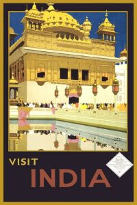 Travel Poster Visit India 2 canvas print