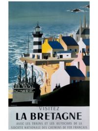 Travel Poster Vistez La Bretagne canvas print