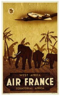 Travel Poster West Africa Air France canvas print