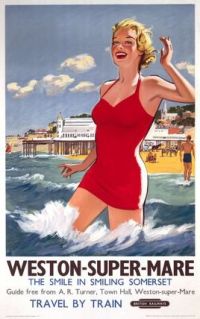 Travel Poster Weston Super Mare canvas print