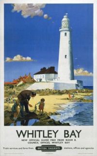 Travel Poster Whitley Bay canvas print