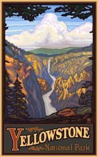 Travel Poster Yellowstone canvas print