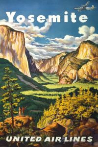 Travel Poster Yosemite National Park canvas print
