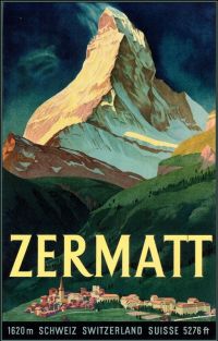 Travel Poster Zermatt canvas print