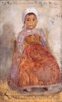 تريبك كروير ألفين ماري صورة لطفلة إيطالية صغيرة مطبوعة على القماش