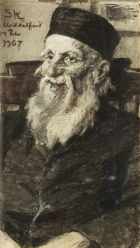 Triepcke Kroyer Alfven Marie صورة لرجل عجوز في مستشفى ميدلفارت للأمراض العقلية 1907 مطبوعة على القماش