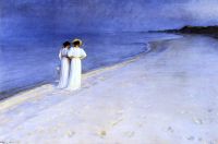 Triepcke Kroyer Alfven Marie Summer Night On The South Beach At Skagen canvas print