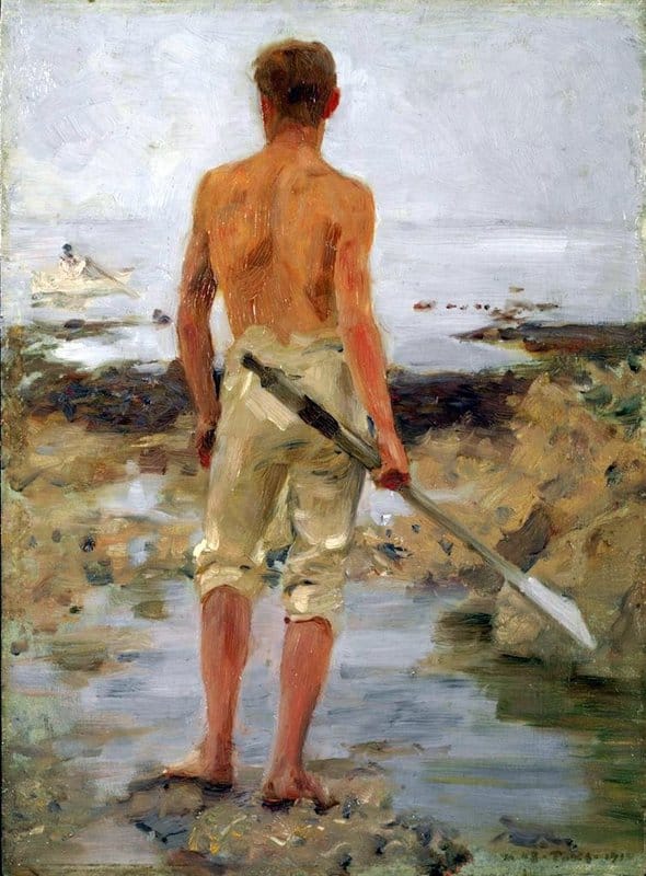 Tuke Henry Scott A Boy With An Oar 1910 canvas print