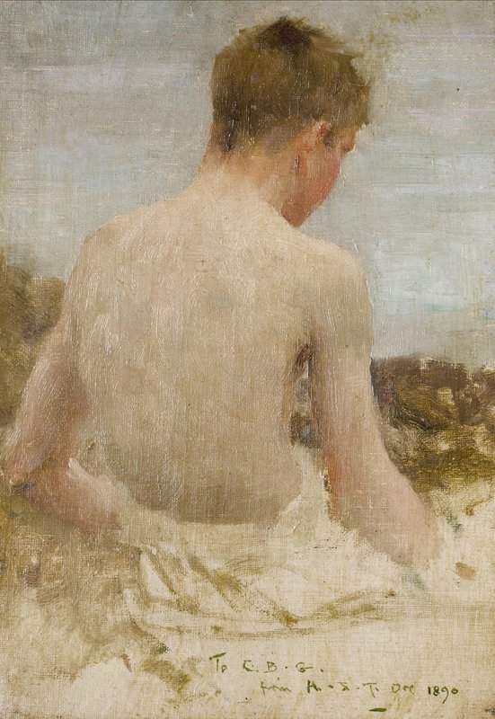 Tuke Henry Scott Back Of A Boy Bather Ca. 1888 90 canvas print