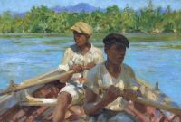 Tuke Henry Scott Black River Boatmen Jamaica 1924