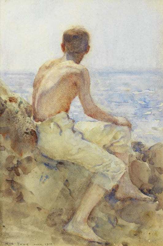 Tuke Henry Scott Looking Out To Sea 1911 canvas print