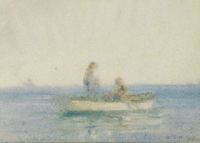 Tuke Henry Scott Two Figures In A Boat