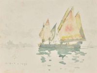 Tuke Henry Scott Venetian Barges 1899