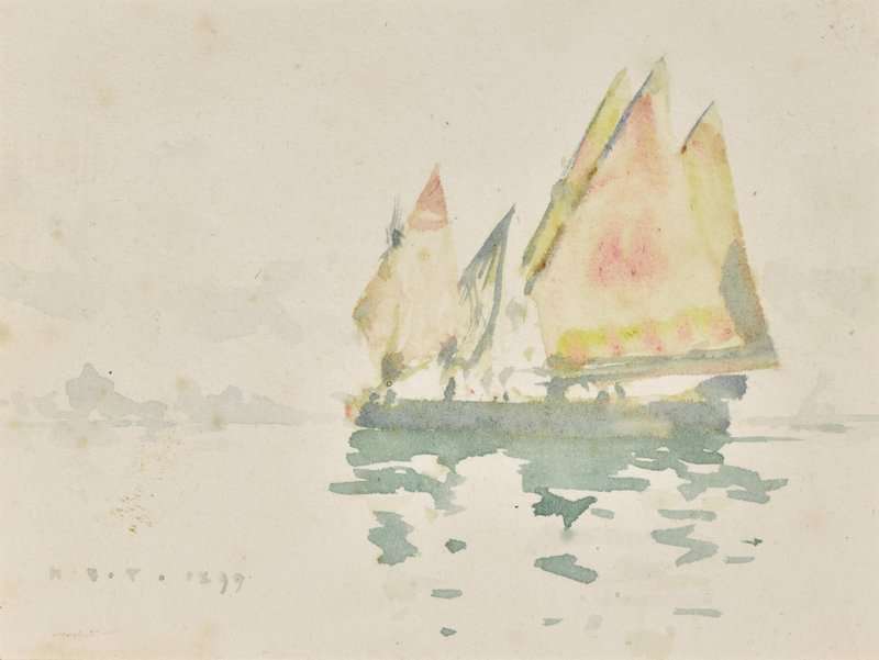 Tuke Henry Scott Venetian Barges 1899 canvas print