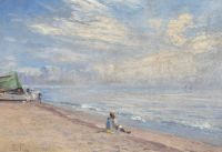 Tuxen Laurits A Summer Day With Children On The Beach At Skagen 1902 canvas print