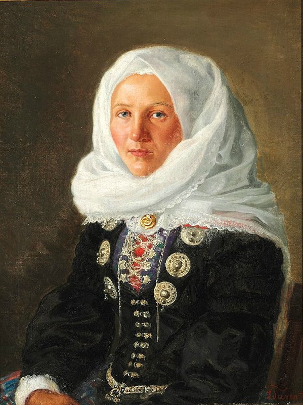 Tuxen Laurits A Young Girl From The Danish Island Of L So canvas print