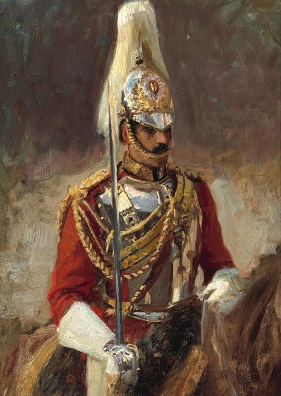Tuxen Laurits An Officer Of The Life Guards In Mounted Review 1898 canvas print