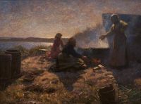 Tuxen Laurits Boiling Train Oil At Nymindegab Jutland 1881 canvas print