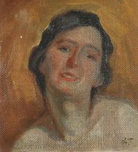 Tuxen Laurits Portrait Of A Woman With Bare Shoulders canvas print