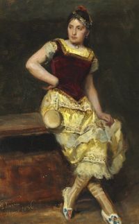 Tuxen Laurits Portrait Of Ursule As An Italian Dancer Before 1899
