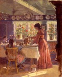 Tuxen Laurits Pouring The Morning Coffee 1906 canvas print