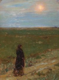 Tuxen Laurits Scenery From Skagen With Woman In Moonlight canvas print