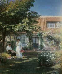 Tuxen Laurits Summer Day In The Gardens Of Villa Dagminne Skagen canvas print