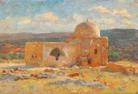 Tuxen Laurits View From Rachel S Tomb In Jerusalem canvas print