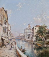 Unterberger Franz Richard Rio San Girolamo Venice Ca. 1895 canvas print
