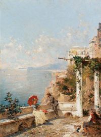 Unterberger Franz Richard Summer On The Amalfi Coast canvas print