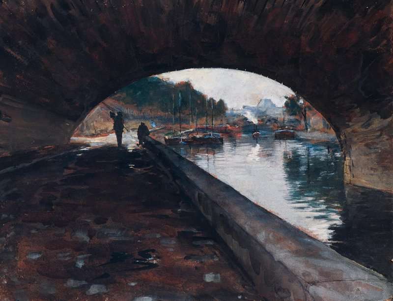 Ury Lesser Paris Along The Seine Under The Pont Saint Michel canvas print