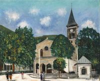 Utrillo Maurice Eglise Saint Vincent A Ax Les Thermes canvas print