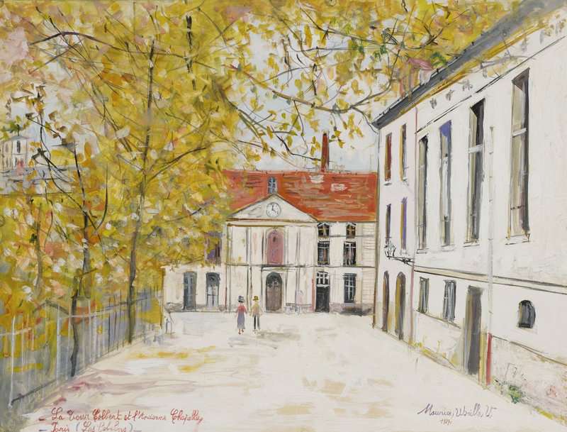 Utrillo Maurice La Cour Colbert Et L Ancienne Chapelle Paris 1937 canvas print