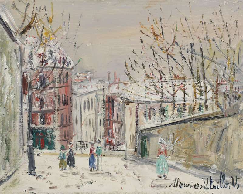 Utrillo Maurice Rue Du Mont Cenis Sous La Neige Ca. 1940 canvas print