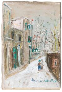 Utrillo Maurice Rue Saint Vincent Sous La Neige Ca. 1950 canvas print