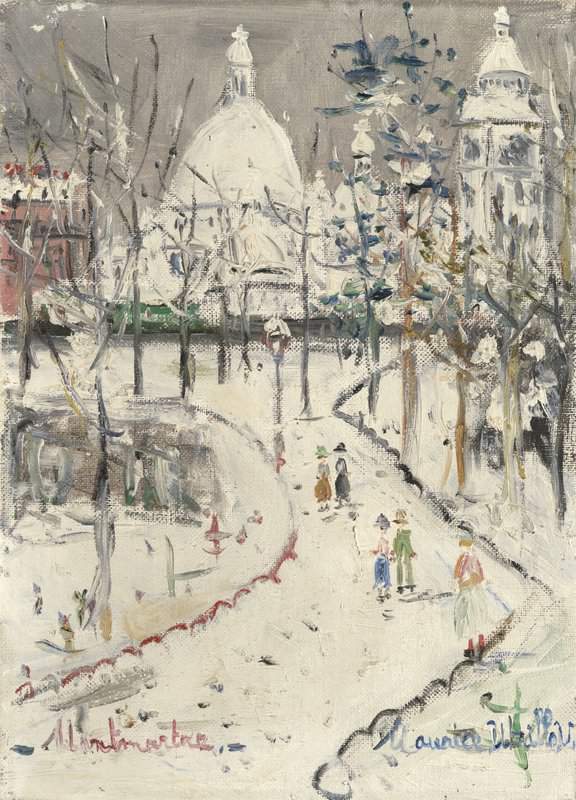 Utrillo Maurice Square Saint Pierre Et Sacre Coeur Sous La Neige Montmertre Ca. 1948 canvas print