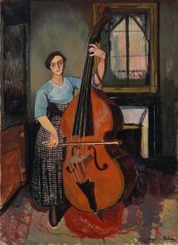 Valadon Suzanne Woman With A Double Bass canvas print