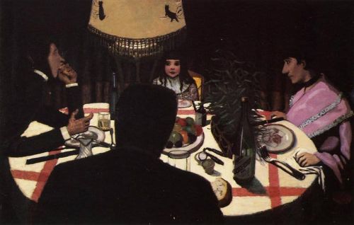 Vallotton Felix Dinner By Lamplight 1900 canvas print