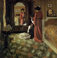 Vallotton Felix Interior Schlafzimmer mit zwei Figuren 1903 04