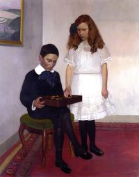Vallotton Felix The Children Of Hans And Lisa Hahnloser 1912 canvas print