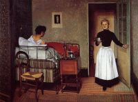 لوحة فالوتون فيليكس الفتاة المريضة 1892