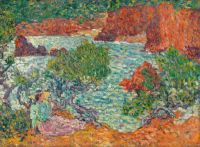 Valtat Louis donna sulle rocce rosse Agay Ca. 1900