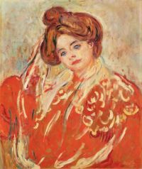 Valtat Louis Suzanne im roten Kleid ca. 1903