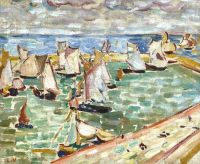 Valtat Louis Voiliers Au Port Port En Bessin Ca. 1907 canvas print